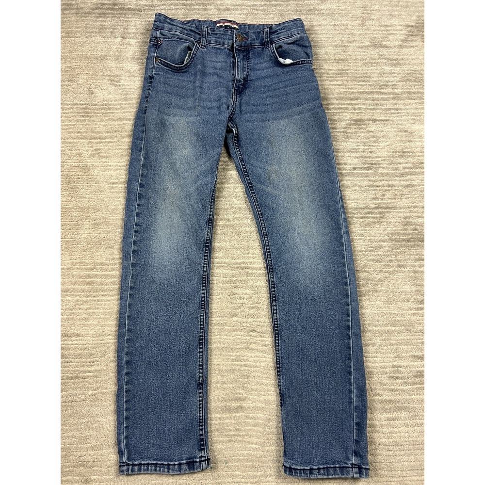 Tommy Hilfiger Jeans Kids 18 Blue Denim Dark Wash Straight Leg Cotton Blend